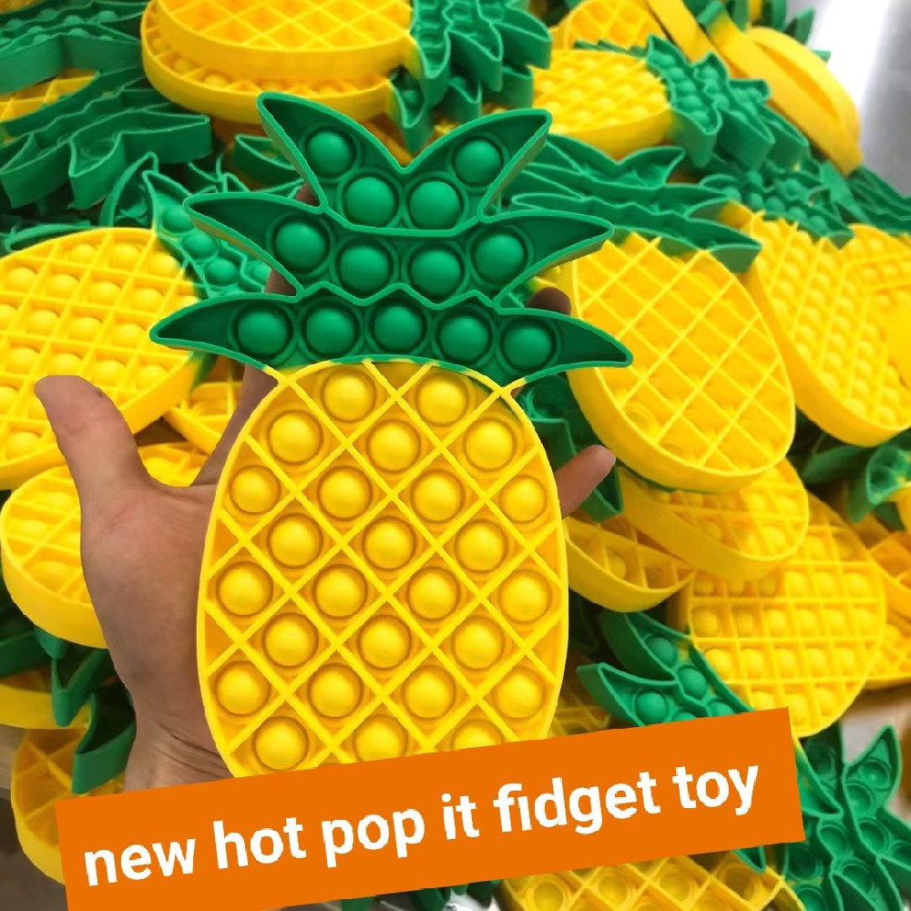 Fruit Silicone pop it fidget sensory toy Anxiety Stress Reliever
