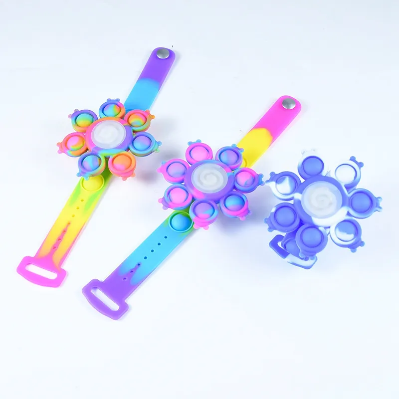 LED Pop Spinner Bracelet Bubble Bracelet Lighting Fidget Spinner Toy