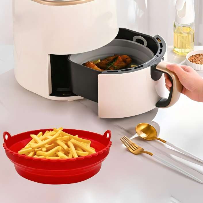 Reusable Foldable Silicone Air Fryer Basket Air Fryer Liner