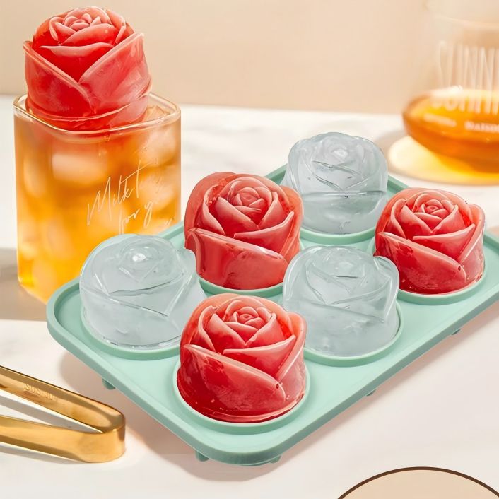 Easy-Release 3D Rose Ice Tray