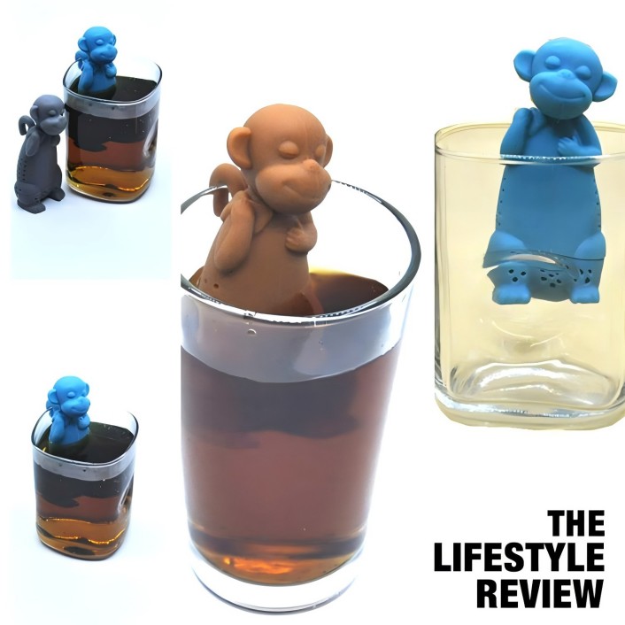 Creative Cute Monkey Silicone Tea Infuser Strainer Reusable Silicone Tea Infuser