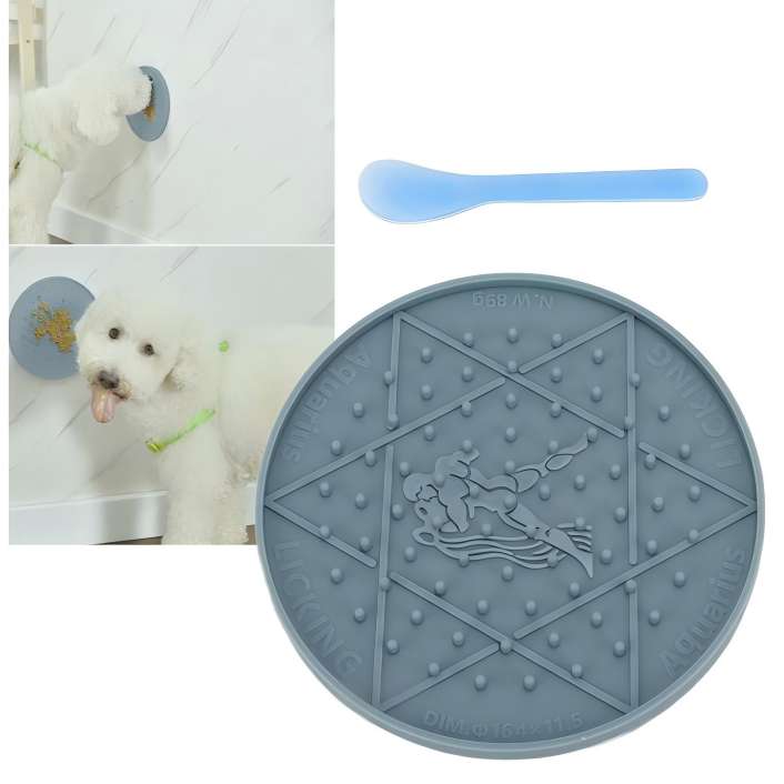 Horoscope Dog Round Silicone Licking Tray Safe Easy To Clean